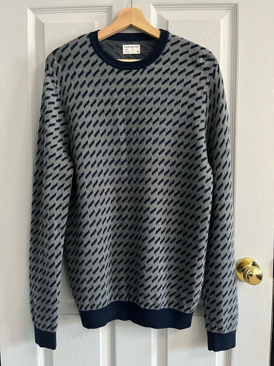 Frank & Oak Other - FRANK & OAK // Grey and Navy Patterned Sweater // Size M